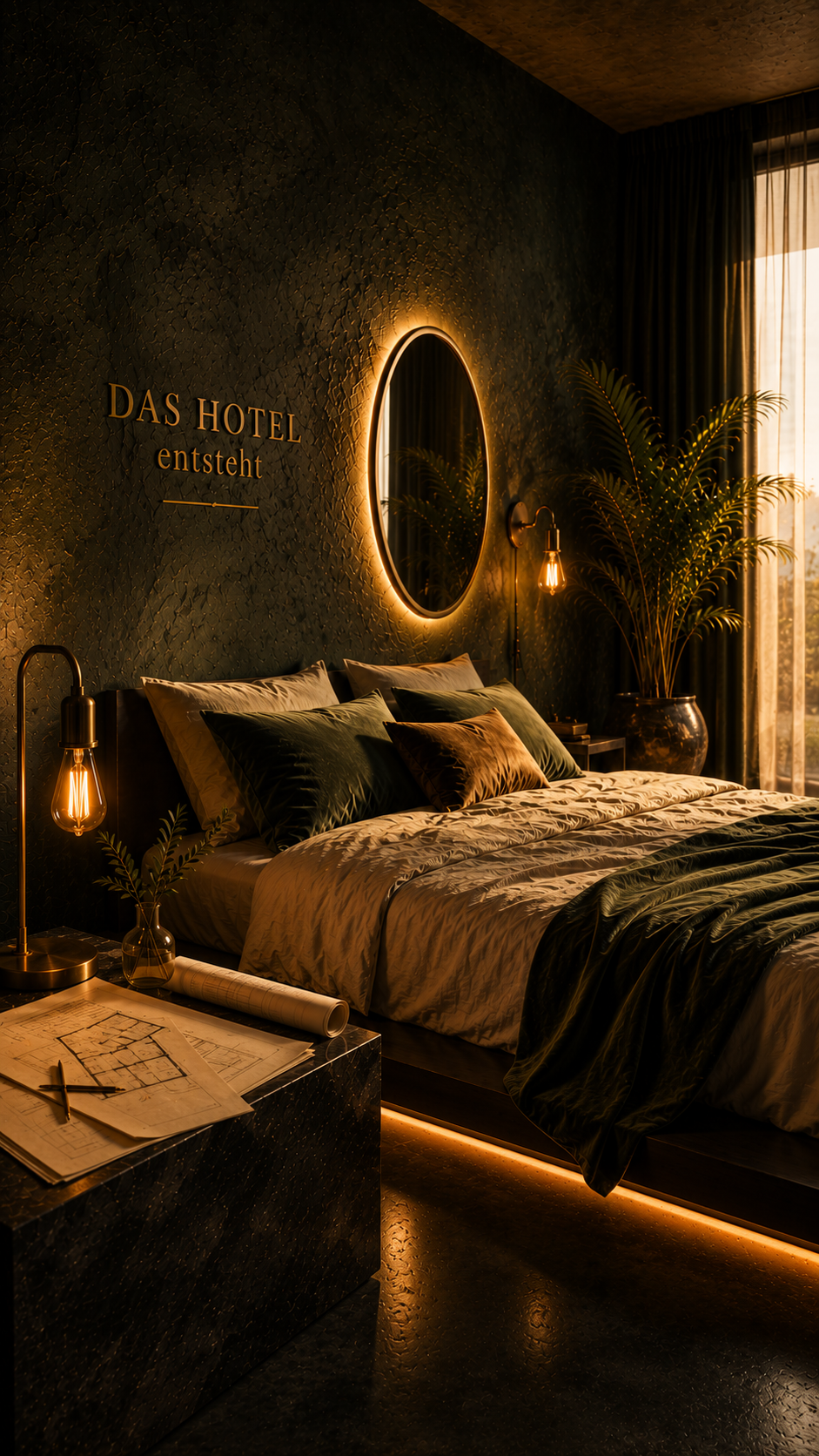 Hotelzimmer-Atmosphäre aus der Bildwelt DAS HOTEL entsteht